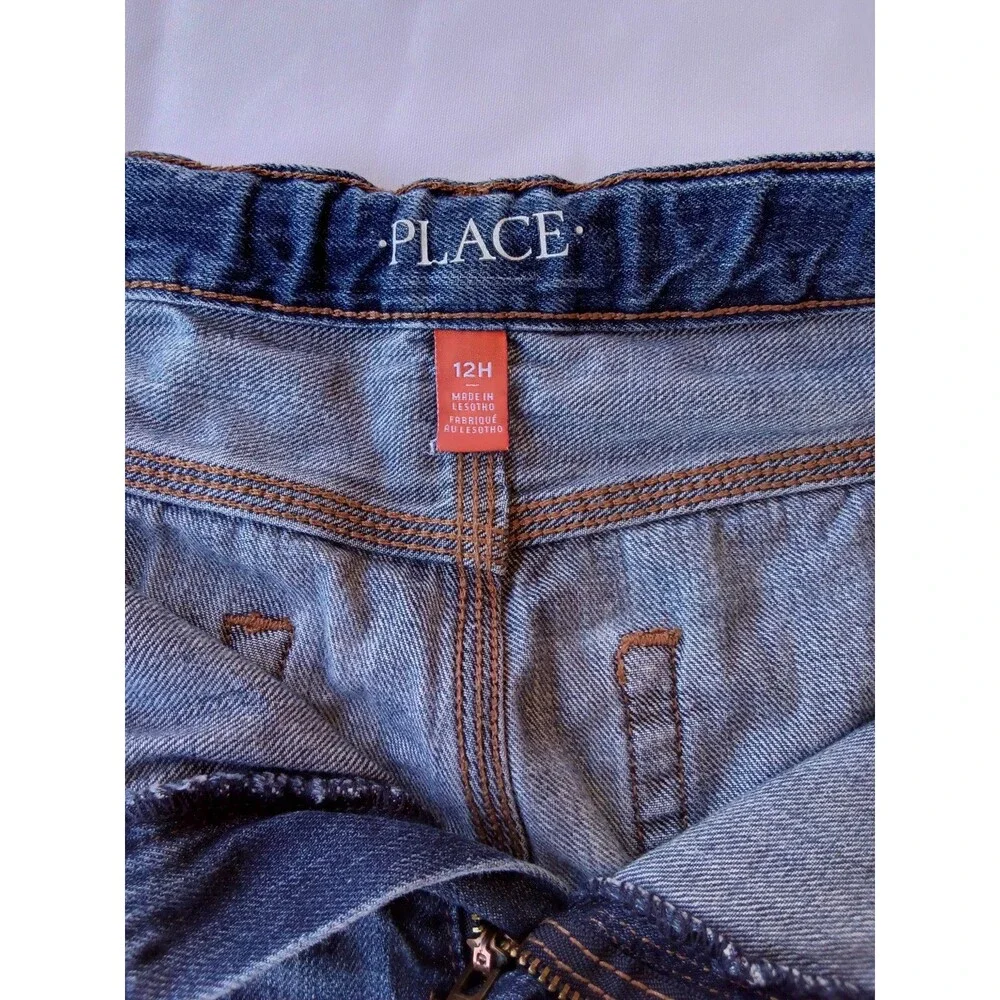 Boys Denim blue jeans husky short the children place size 12H